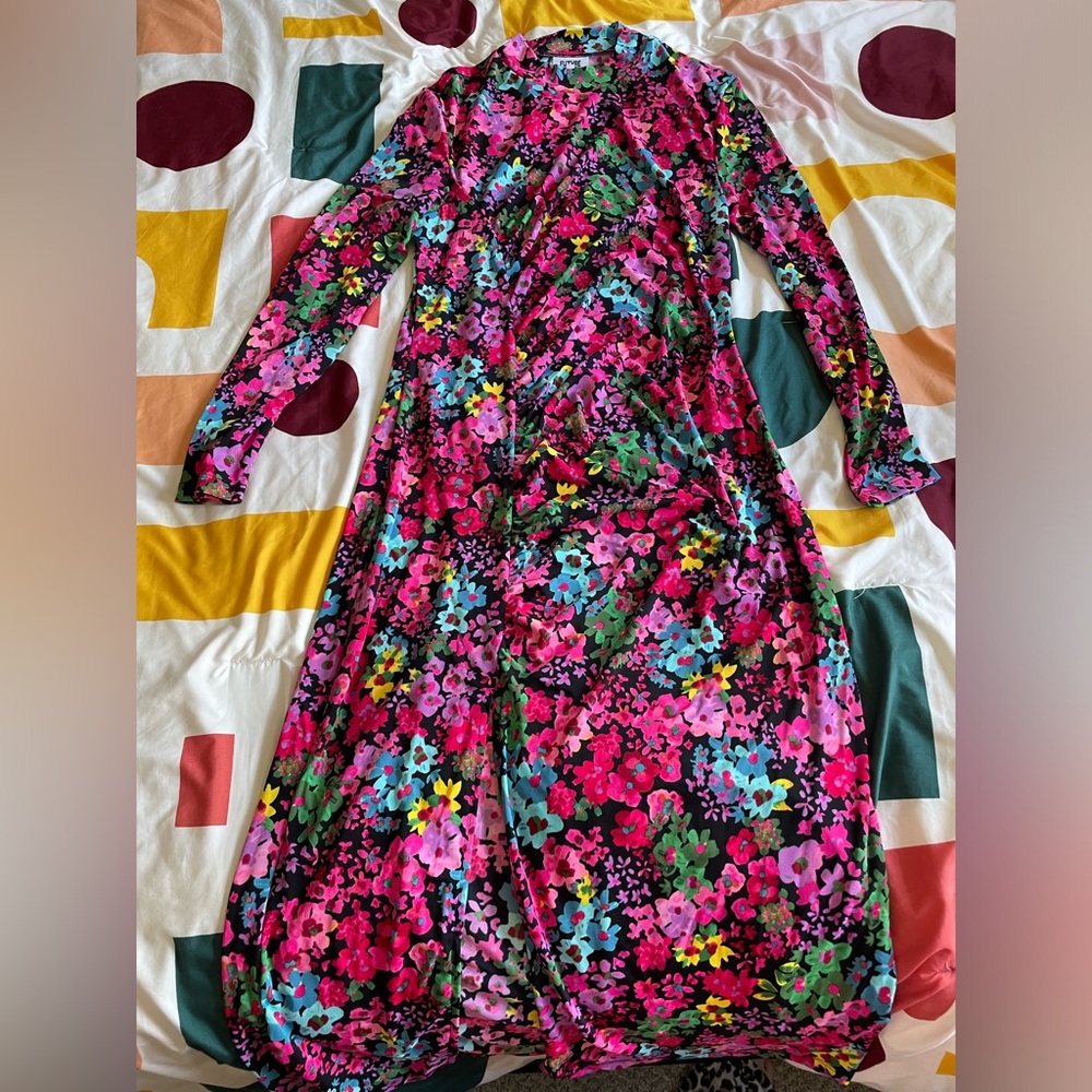 Future collective floral print stretchy dress